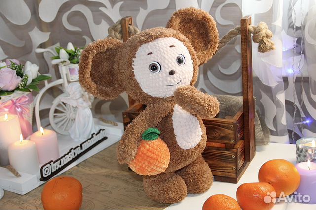 Чебурашка.Плюшевый Чебурашка. Попузьяна