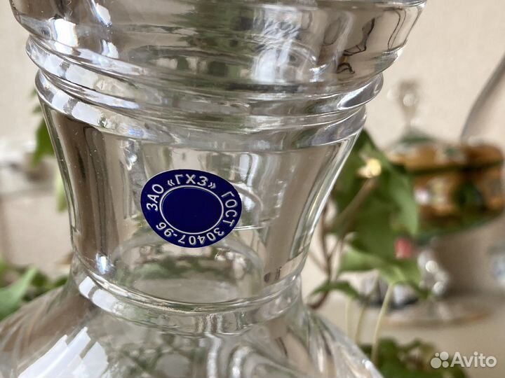 Графин и стопки, хрусталь