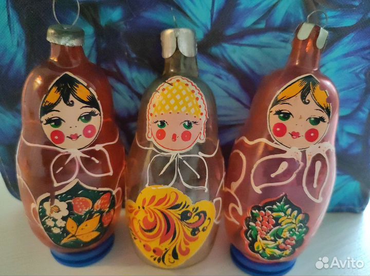 Ёлочные игрушки СССР Матрёшки