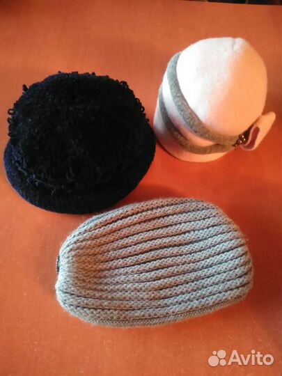 Берет, шапки норковые, вязаные