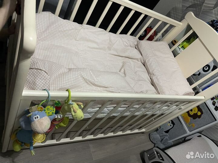 Детская кровать до 3 лет с матрасом