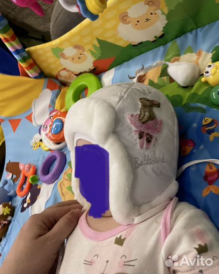 Шапка шлем для девочки зима