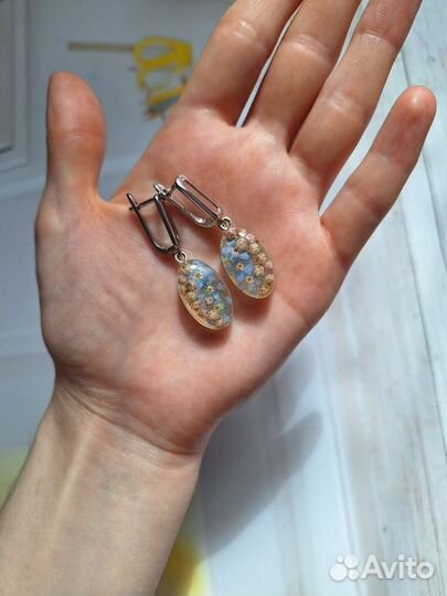 Серьги из эпоксидной смолы