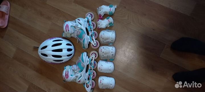 Роликовые коньки с увеличением 32-35 размер