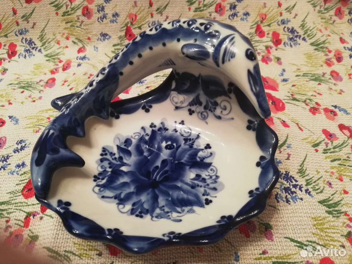 Блюдо гжель