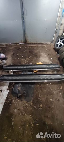 Подножки пороги на Тойота Ленд круизер Прадо 120