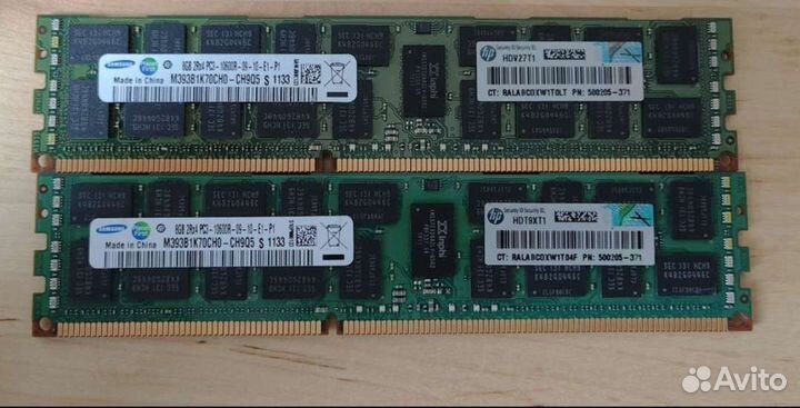 Ddr3 32Gb ECC reg 4 штуки по 8Gb