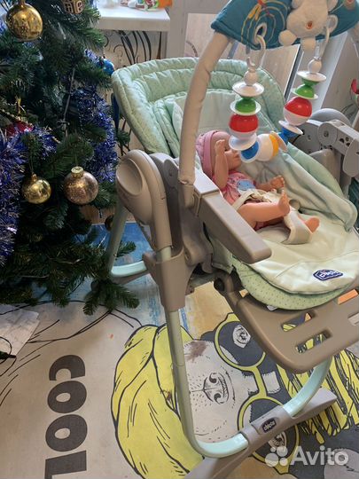 Стульчик для кормления chicco polly magic чикко