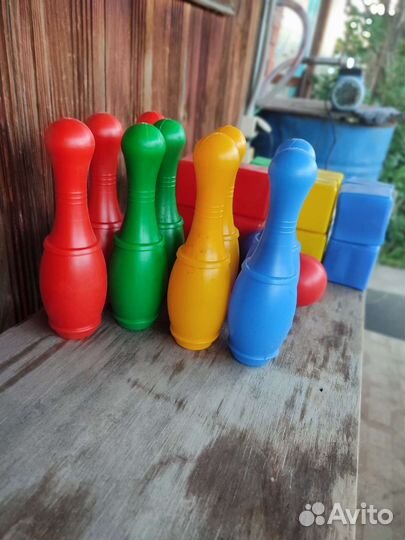 Кегли детские и кубики (Развивающие игрушки)