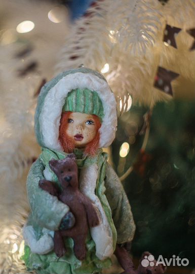 Ёлочная игрушка из ваты