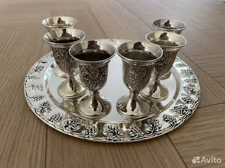 Набор рюмок из мельхиора