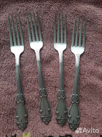 Мельхиоровые вилки 4 шт