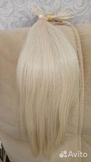 Волосы для наращивания 50 см блонд