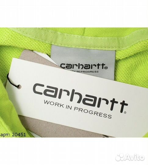 Худи Carhartt black brnd салатовый