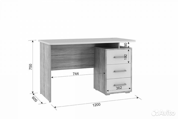 Стол компьютерный с надстройкой Лайт 2.1