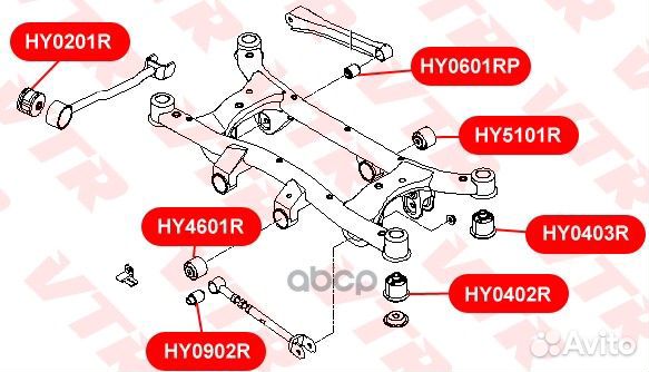 Сайленблок цапфы задней подвески VTR SL6335L