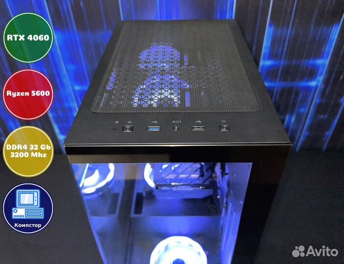 Игровой пк AMD5600-RTX4060-32DDR4-LAC912304785-A520