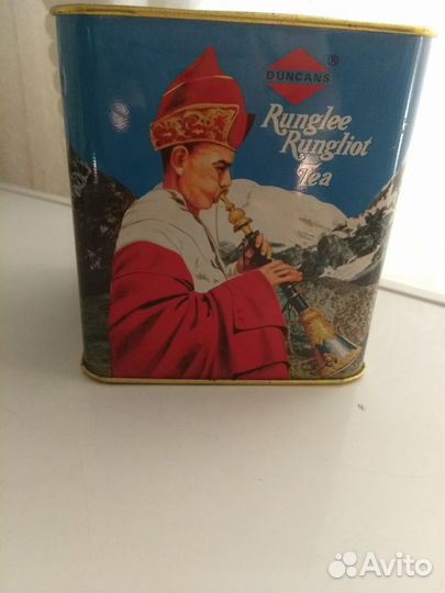 Жестяная банка из-под чая «Runglee Rungliot»,Индия