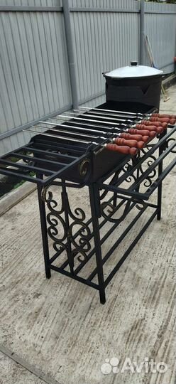 Мангал с печью под казан