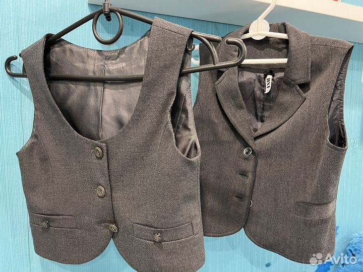 Жилет школьный серый