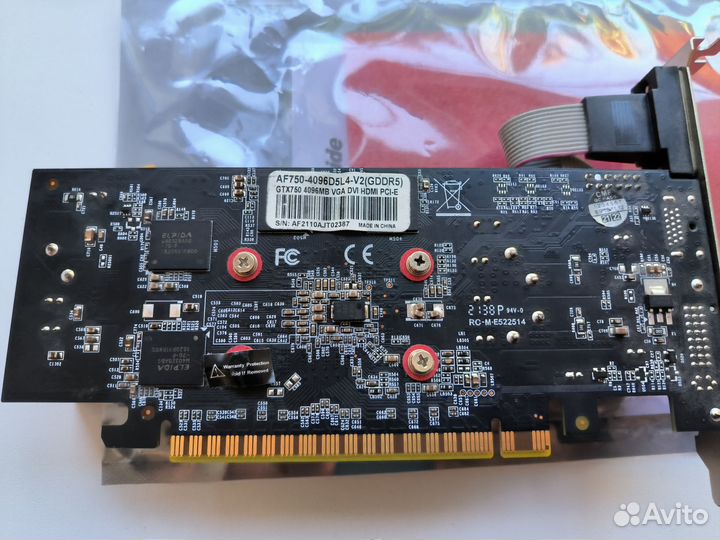 Видеокарта Afox Gtx 750 4Gb