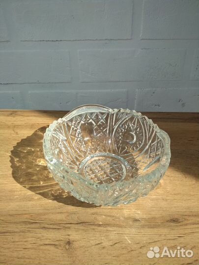 Хрустальная ваза салатница конфетница СССР