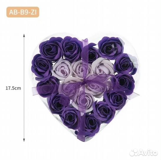 Набор мыльных роз в упаковке