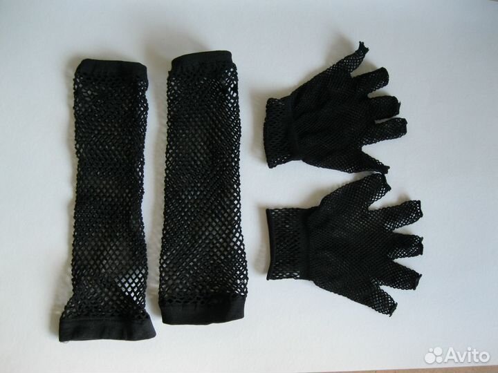 Перчатки кожаные, в сеточку, 3 разных пары