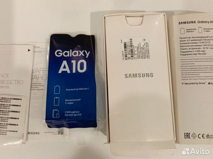 Оригинальная коробка samsung А10