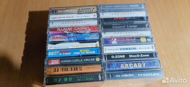 20 аудиокассет. Зарубежка. Запечатка