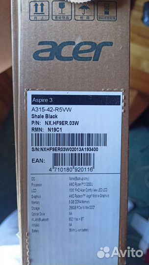 Acer aspire A 315-42-R5VW