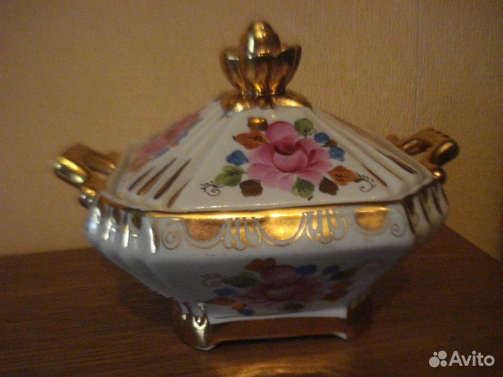 Сахарница, шкатулка Гжель СССР