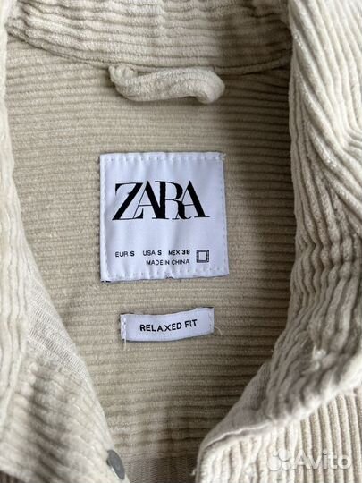 Вельветовая куртка рубашка Zara