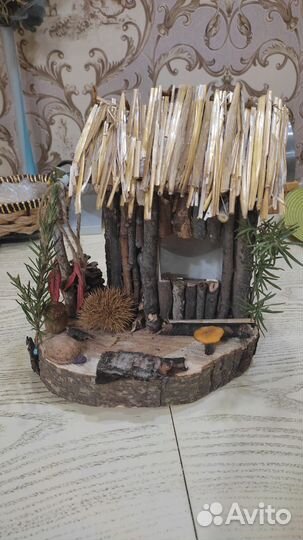 Поделки для садика, осень из натур матерьяла