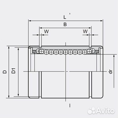 Линейный подшипник LM10UU MYT