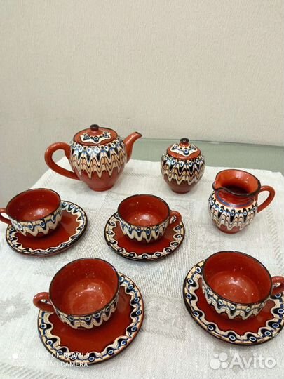 Кофейный сервиз Болгария. Троянская керамика
