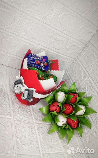 Букет-конфетница