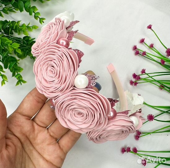 Ободок с розами