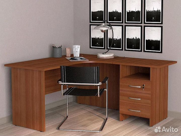 Угловой стол с тумбой Рубин 41 563 для офиса