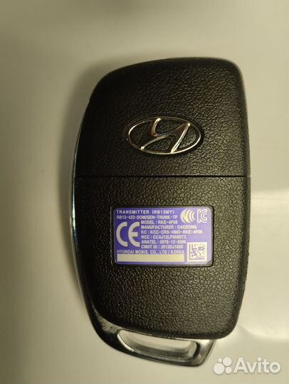 Ключ зажигания Hyundai Solaris 2019г Оригинал