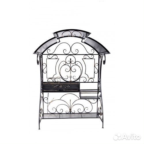 Кованый мангал с крышей
