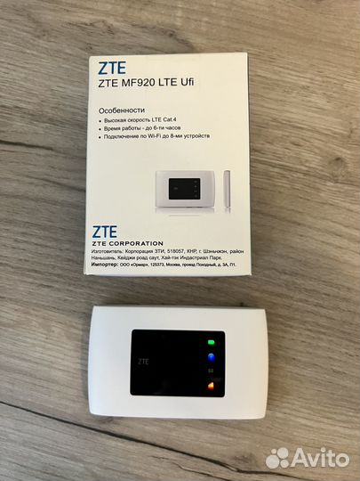 4G WiFi роутер ZTE MF920 LTE Ufi
