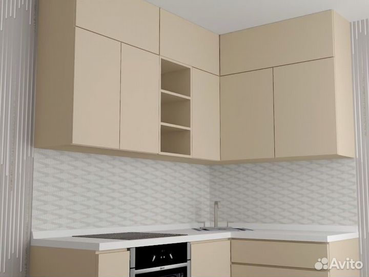 Кухня бежевая от производителя на заказ