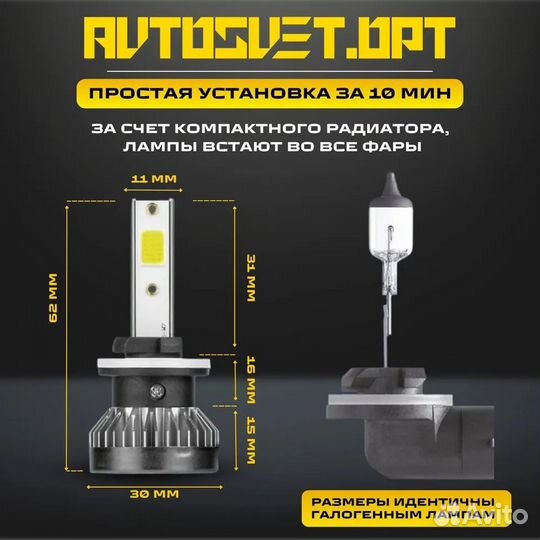 K7 H27 (880/881) LED Светодиодные автомобильные ла