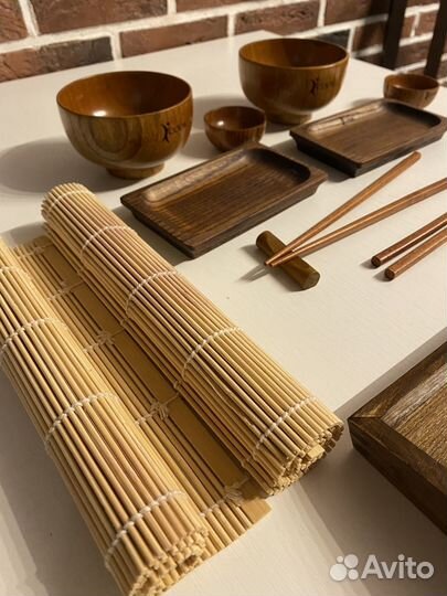 Набор для суши дерево