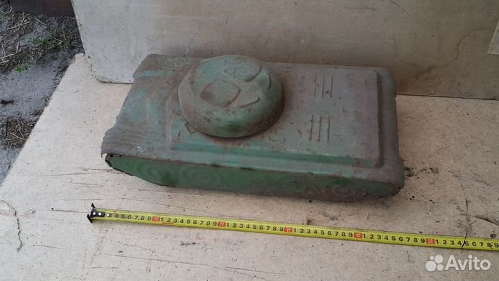 Большая металлическая детская игрушка танк. СССР