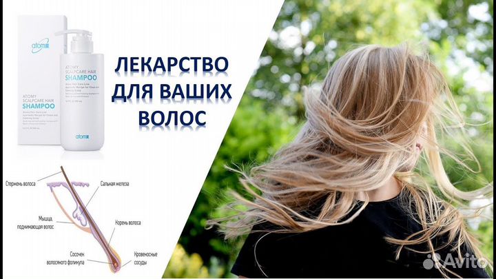 Шампунь Атоми Абсолют против выпадения волос