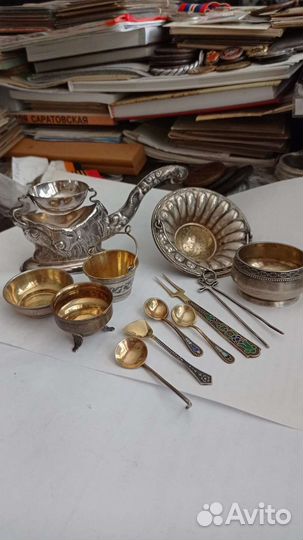 Серебро, для чая и солонки