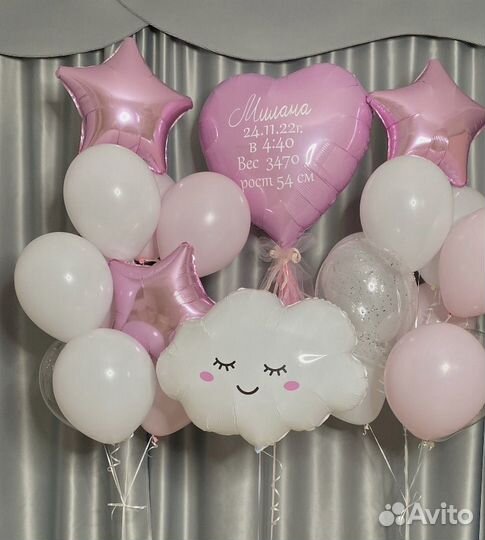 Воздушные шары и шарики на выписку из роддома