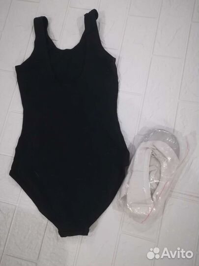 Купальник х/б гимнастический плюс балетки